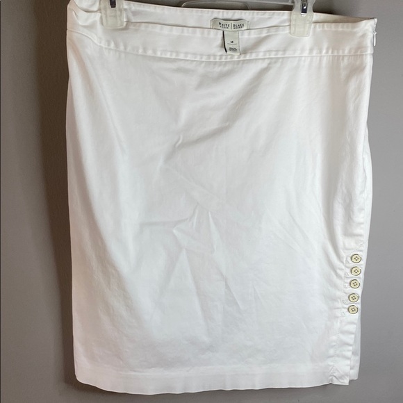 White House Black Market White Pencil Skirt Knee-Length Casual - Picture 5 of 15